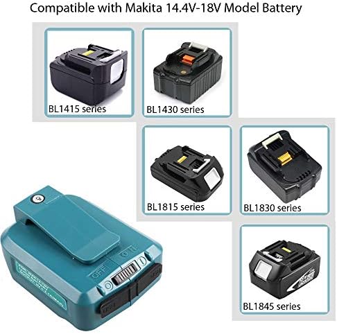 14-18V ADP05 מקור כוח 2 מטען יציאות USB עם כבל USB 3 ב -1 בסדרת Makita LXT סדרת נטענת מתאם סוללות