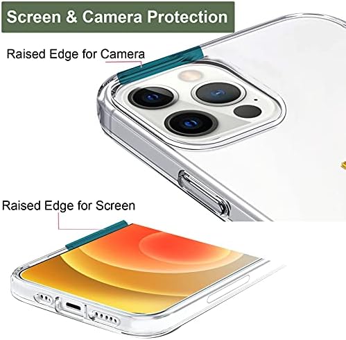 Unov Case תואם ל- iPhone 13 Pro Case ברור עם עיצוב דפוס פרחוני מובלט TPU פגוש רך Slim Protective 6.1 אינץ