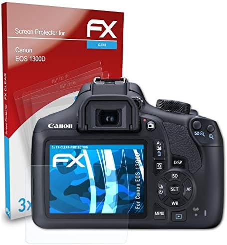סרט הגנת המסך של Atfolix תואם ל- Canon EOS 1300D / EOS Rebel T6 מגן מסך, סרט מגן אולטרה-ברור FX