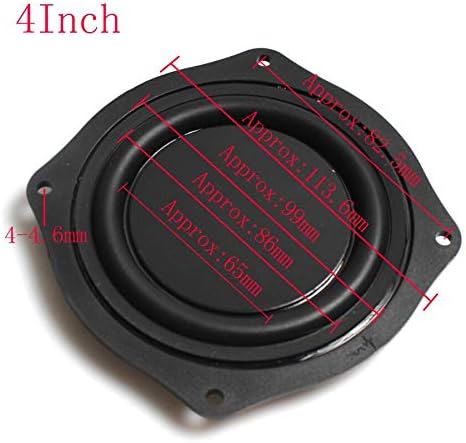 Tomeco 2PCs/Lot Black 4 אינץ '113.6 ממ רמקול מסגרת רמקול סרט פסיבי צלחת פסיבית אודיו בס דיאפרגמה