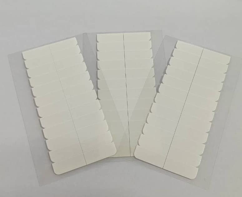 מלא ברק להחלפה קלטת כרטיסיות ללא שאריות קלטת עבור הרחבות שיער טבעי 3 גיליונות לבן קלטת כרטיסייה, 36 יחידות