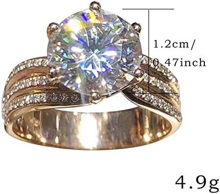טבעות לנשים בעבודת יד תכשיטי אירוסין אבן חתונה מתנה לבן לחתוך יוקרה טבעת טבעות תכשיטי אצבע אמצעית
