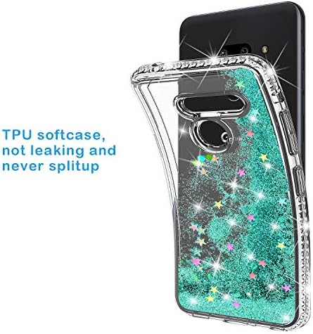 Rosebono למארז LG G8 ThinQ, Quicksand Glitter Sparkly Bling נוזל נוזל נוזל ברורה ברורה TPU רכה פגוש