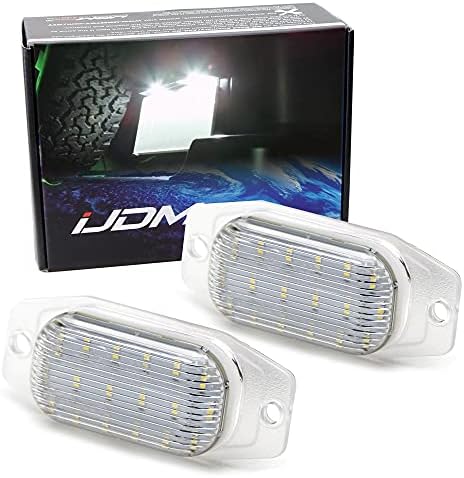 IJDMTOY OEM-FIT 3W ערכת אור רישוי מלא של לוח רישוי LED מלאה תואמת לטויוטה 2007-2014 FJ Cruiser, 1991-1997 Land