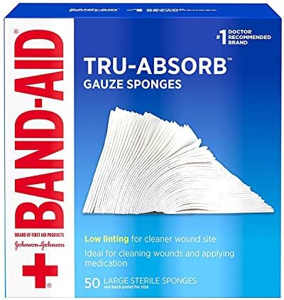 Band-Aid® מותג Tru-Absorb ™ Spogges 4x4in, 50 count