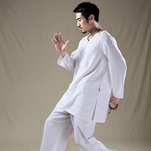 Ksua Mens Tai Chi אחיד אחיד קונג פו בגדים כותנה חליפת טאי צ'י לאומנויות לחימה קונגפו טייצ'י מדיטציה