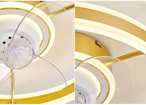 Ibalody Modern 116W LED תקרה מאוורר אור צעד מאוורר תקרה בלתי ניתן לעמעום עם אור LED אור אילם מקורה אור תקרה עם