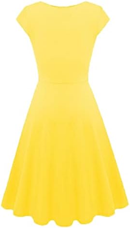 שמלות אביב של DHWGDGKP לנשים 2023, שמלת אופנה קיץ V-צווארון v שמלת ערב של שרוול קצר שמלת שמלת ערב למבוגרים