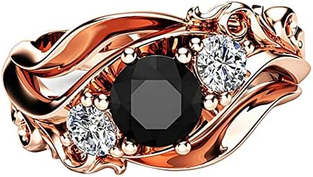 2023 יהלומי טבעת אישיות פרח קו יהלומי טבעת שחור זירקון טבעת גבירותיי טבעת זוג טבעת יצירתי יהלומי