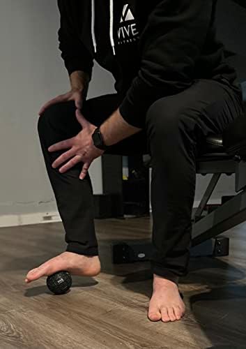 Vive Fitness Exage Ball ~ מפסק קאפקייקס ~ טיפול נקודת ההדק ~ נוצר כדי לשחרר שרירים כואבים של הגב,