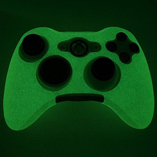 ירוק זוהר בחושך 360 משחק בקר סיליקון מקרה עור מגן כיסוי