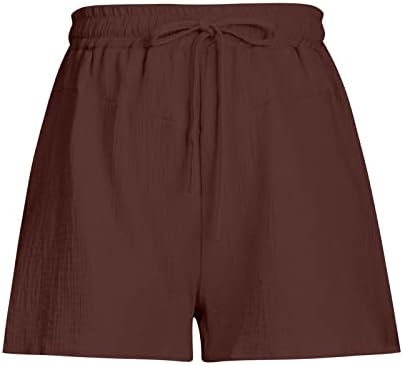 מכנסי קיץ LMSXCT לנשים מכנסיים קצרים קלים משקל קלים משקל קזים משולבים מלחמה אלסטית חוף מכנסי כושר אימון כושר