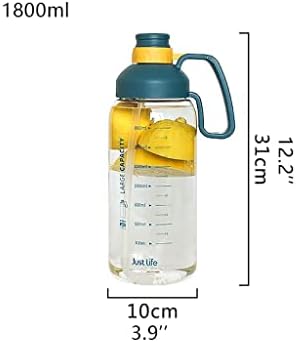 בקבוק ספורט JGATW 1.8L בקבוק מים ספורטיבי עם סמן זמן כוס מים ניידים חיצוניים עם בקבוק שתייה של