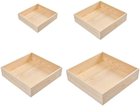 CABILOCK 4 יחידות קופסאות קינון מעץ קופסאות אחסון דקורטיביות לארגון ארגזי קינון קטנים קינון מיכל אחסון דקורטיבי