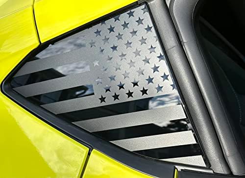 Xinghe for Corvette C8 2020-2023 חלון צד אחורי מדבק דגל אמריקה מד מט 2 יחידות