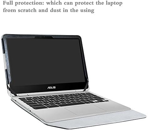 כיסוי מקרה מגן של Alapmk עבור 12.5 Asus Chromebook Flip C302CA נייד, שחור