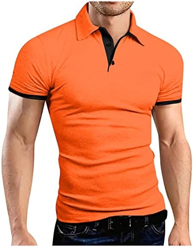 בתוספת גודל כפתור עד פולו חולצות לגברים 2023 עבודה דקה חולצות טקסט הדפסה גרפי טיז קצר שרוול קיץ חולצות