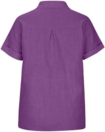 חולצות לנשים מקרית רופף, נשים של מוצק כפתור למטה חולצות קצר שרוול חולצה או צוואר חולצות מתגנדר מזדמן