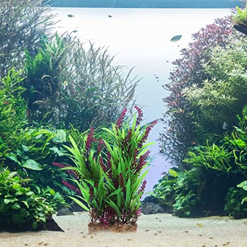 צמחי מיכל דגים פטקאו צמחי אקווריום מזויפים צמחי מים מלאכותיים סימולציה צמחים הידרופוניים נוף מים מסתתרים