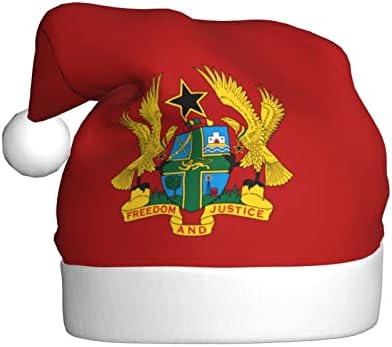 זלטאס מעיל של זרועות של גאנה חג המולד כובע למבוגרים רך נוח סנטה כובעי חג המולד לשנה חדשה חג ספקי צד