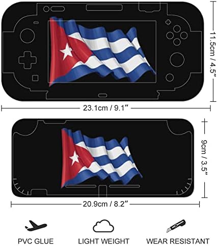 קובה דגל עור כיסוי מדבקות מלא סט משחק מגן לעטוף לוחית מדבקות תואם עם מתג