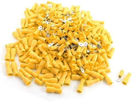 X-DREE 400 יחידות צהוב זכר צהוב מסופי מלחץ בודדים צהובים לנקבה צהובה (Terminales Aislados Hembra Hembra Macho