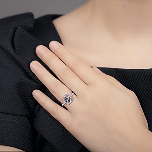 נסיכה חתכה CZ מעוקב זירקוניה מעורבות לחתונה טבעת הצעת כלה 925 טבעת סוליטייר כסף לנשים נוער