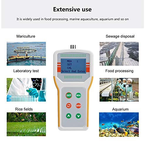 JPB -607A DO METER מומס, דיגיטלי LCD גדול ומומס חמצן DO בודק איכות מים, גלאי חמצן בודק מים לבריכת דגים חקלאית