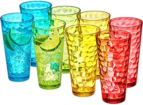 כוסות פלסטיק מדהימות של אבי-אייסברג-24 אונקיות , כוסות שתייה מפלסטיק, כדורים גבוהים שקופים, כוסות
