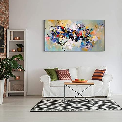 אמנות קיר בגודל גדול לסלון תקציר מודרני מודרני סקנדינבי צבעוני בד הדפסים הדפסים של יצירות אמנות לציור לחדר