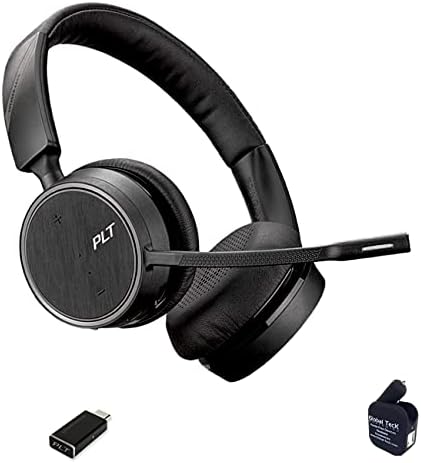 Plantronics Voyager 4220-UC Bluetooth אוזניות אוזניות תואם לדרקון, טלפונים רך, זום, צוותים,