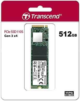 Transcend 512GB NVME PCIE GEN3 X4 MTE110S M.2 SSD כונן מצב מוצק TS512GMTE110S
