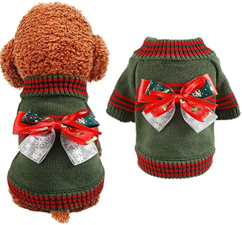 בגדי כלבים של כוס תה 2 קילוגרם חיות מחמד סוודר חג המולד לחג גור תלבושות סוודר חיות מחמד