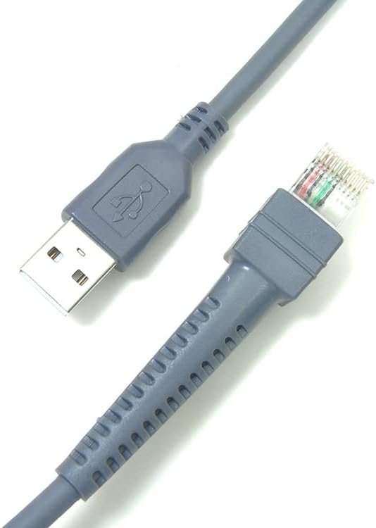 כבל USB לסורק ברקוד 2M/6FT תואם עבור LS2208/4208/4278/6708/1203/9208