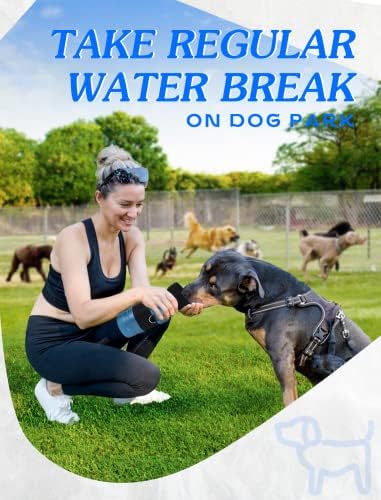 נייד כלב מים בקבוק עם רצועה ארוכה, 28 עוז כלב נסיעות מים בקבוק-דליפת הוכחה לחיות מחמד מתקפל מים קערת מתקן עבור