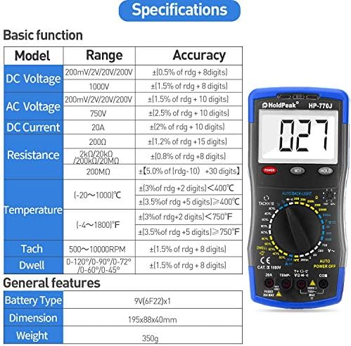 Multimeter דיגיטלי HP-770J Automotive Multimeter Multimeter Analyzer Manual Transing NCV Multi Multi voltmeter