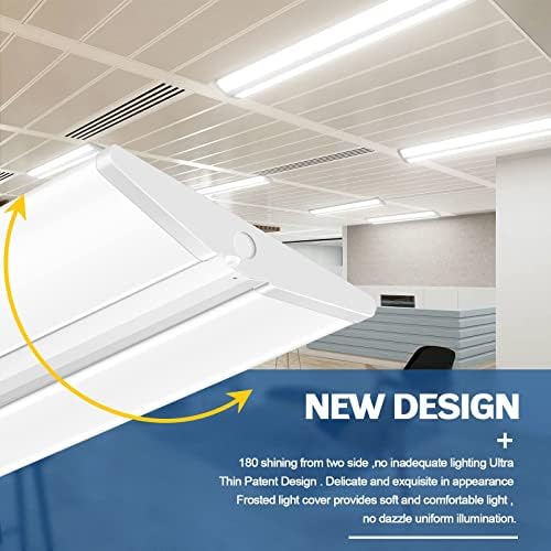 Antlux 72W 4ft LED LED משרד אור משרד, אורות מוסך אולטרה דלים של LED אורות סומק, 8000 לומן, 4000K,