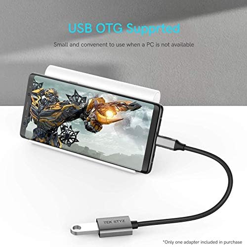 מתאם Tek Styz USB-C USB 3.0 עובד עבור מוטורולה RAZR OTG Type-C/PD זכר USB 3.0 ממיר נקבה.