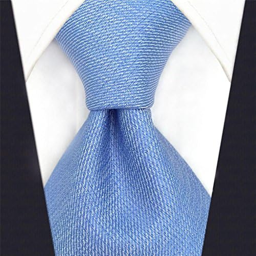 סטים של עניבות כנפיים לגברים שמלת עניבות תכלת מוצק ארוך במיוחד
