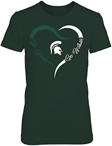 Fanprint Michigan State Spartans חולצת טריקו-חצי לב-IF-IC78-DS27