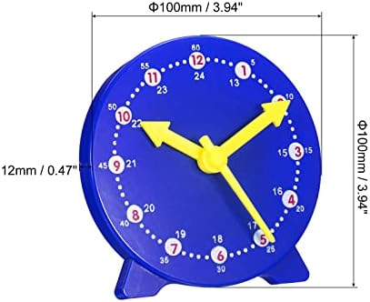 שעון הוראה של פטיקיל 4 אינץ ', למד שעון למידה ספר לשעון אנלוגי שעון שעון אנלוגי שעון 24 שעות 3 נקודות תנועה מכוונת