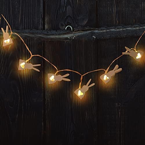 אורות חג מולד מקורה אורות סוללות מיתר חוט אהבה עץ פסחא מהבהב ארנב הוביל קישוט עיצוב הבית תקע נורה לבתי חג המולד
