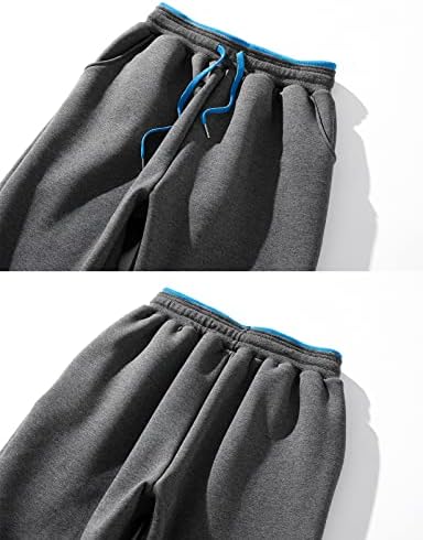 מכנסי טרנינג גלי של Hesayep Sherpa מכנסי טרנינג מרופדים מכנסיים חמים מכנסיים חמים טרקלין מכנסיים אתלטים עם כיסים