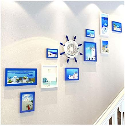 ZCXIYU ים תיכוני סגנון מדרגות קישוט ציור צילום קיר סלון חדר שינה מסגרת תמונה מסגרת תמונה שילוב קיר תלוי