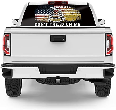 מדבקת חלונות אחוריים של אואזיס גדסדן דגל אמריקאי אל תדרוך עלי מדבקות ויניל מחוררות גרפיות לרכב