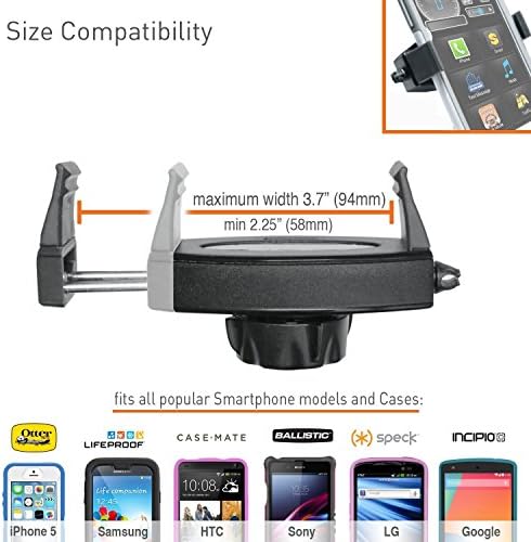 ChargerCity מתכווננת Gopro Hero Smart Strap Mount עבור מצלמת פעולה וסמארטפון עד 3.5 אינץ '