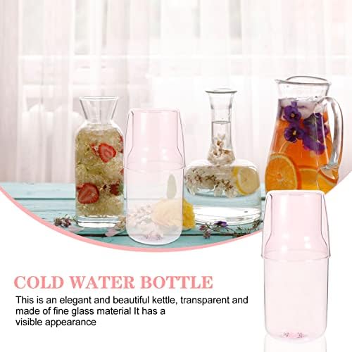 זכוכית בקבוקי מים קר לחלוט כד המיטה לילה מים עם כוס זכוכית משקאות כד מי פה בקבוק מים כד עבור שינה