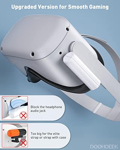 מחצלת Doohoeeek VR 34 וחופש חבילה חבילה לסוללות 3000mAh עבור Oculus Quest 2