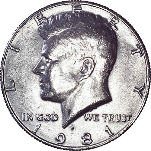 1981 P Kennedy Half Dollar 50c מבריק ללא מחזור