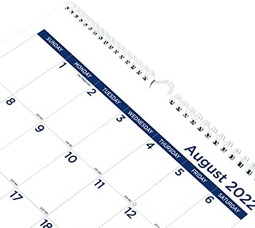 לוח שנה קיר חודשי אקדמי בלוגלי, 12 חודשים, אוגוסט 2022 עד יולי 2023, 12 x 17, עיצוב קלאסי